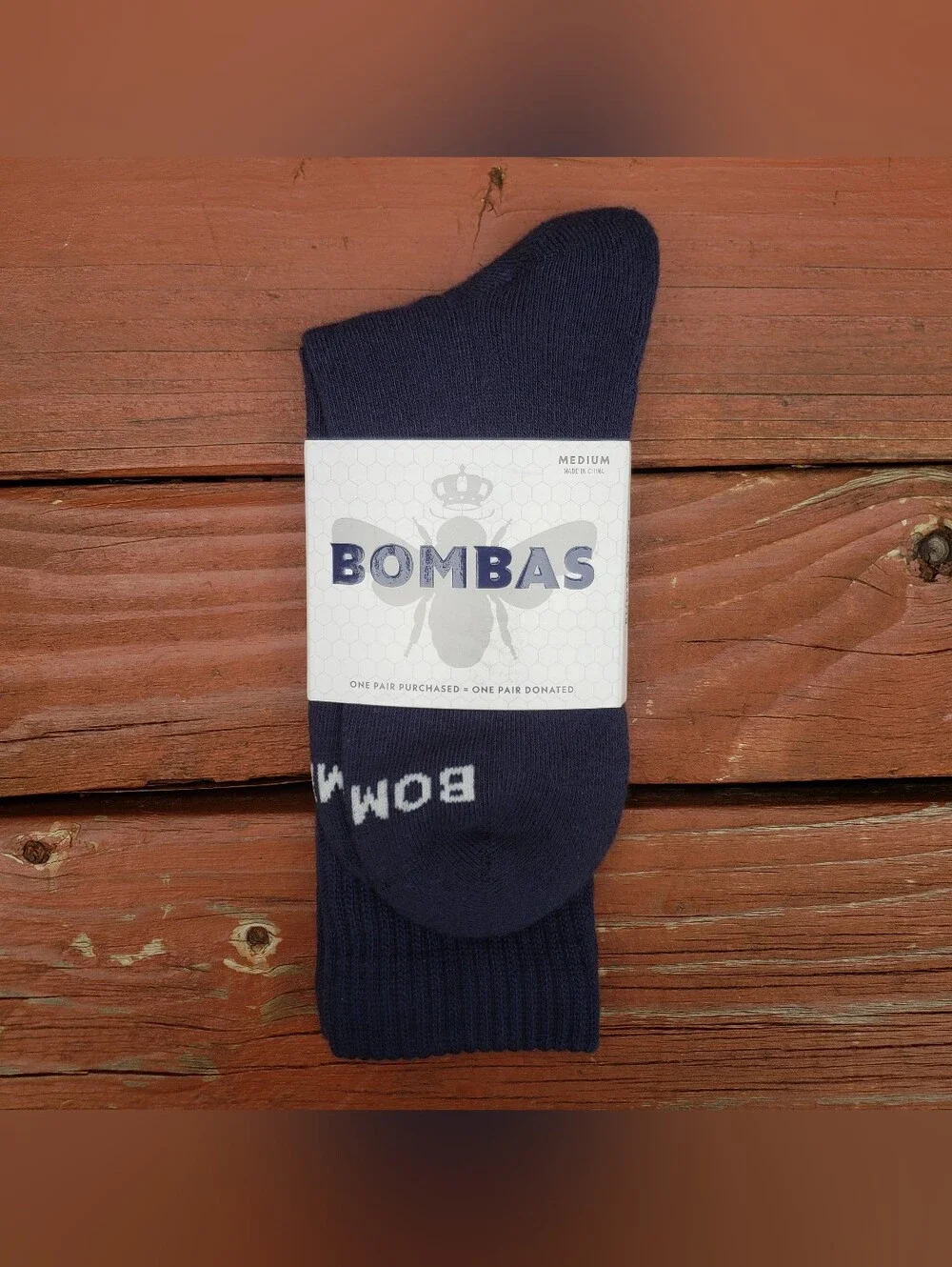New BOMAS Dark Blue or Navy Socks - Half Calf- Size Medium